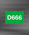D666 sticker